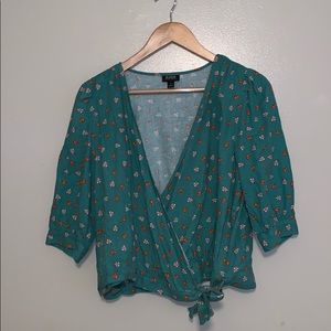 Green wrap shirt